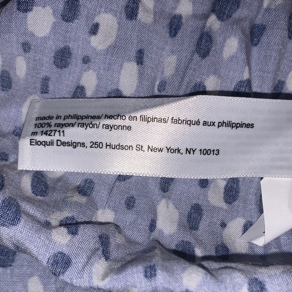 Eloquii 1X 16w Blue Patterned  Romper Jumpsuit with sexy front tie nwot curvy - Picture 11 of 11